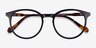 Saturn Black Tortoise AcetateEyeglass Frames from EyeBuyDirect, Closed View