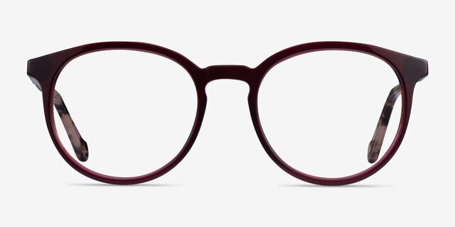 Saturn Mulberry Tortoise AcetateEyeglass Frames from EyeBuyDirect, Front View