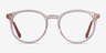 Saturn Clear Pink Terracotta AcetateEyeglass Frames from EyeBuyDirect, Front View