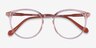 Saturn Clear Pink Terracotta AcetateEyeglass Frames from EyeBuyDirect, Closed View