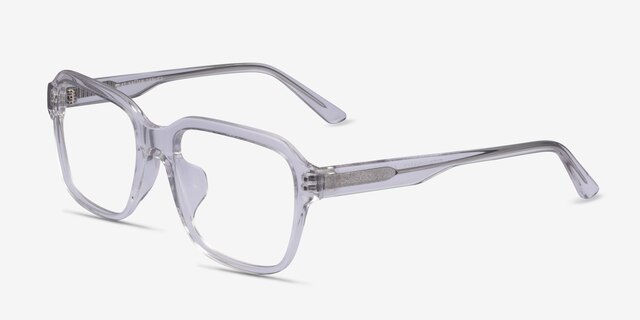 Neat Clear AcetateEyeglass Frames from EyeBuyDirect, Angle View