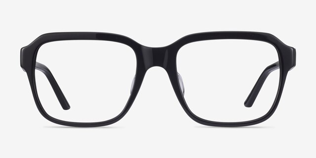 Neat Black AcetateEyeglass Frames from EyeBuyDirect, Front View