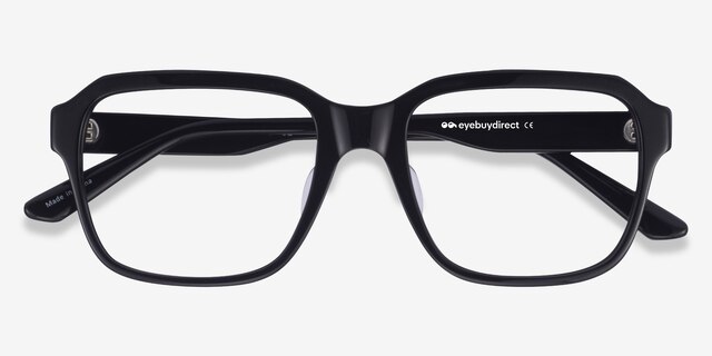 Neat Black AcetateEyeglass Frames from EyeBuyDirect, Closed View