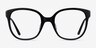 Osmanthus Black AcetateEyeglass Frames from EyeBuyDirect, Front View