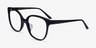 Osmanthus Black AcetateEyeglass Frames from EyeBuyDirect, Angle View