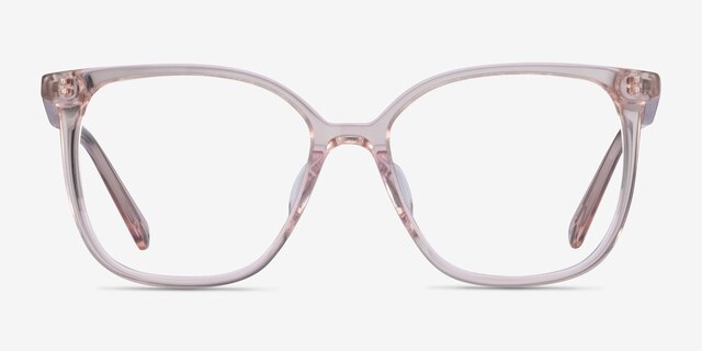 Latte Clear Beige AcetateEyeglass Frames from EyeBuyDirect, Front View