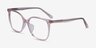 Latte Clear Beige AcetateEyeglass Frames from EyeBuyDirect, Angle View