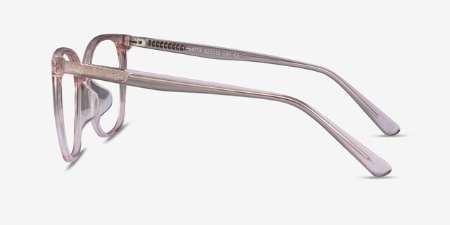 Latte Clear Beige AcetateEyeglass Frames from EyeBuyDirect, Side View