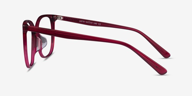 Latte Raspberry AcetateEyeglass Frames from EyeBuyDirect, Side View