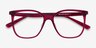Latte Raspberry AcetateEyeglass Frames from EyeBuyDirect, Closed View