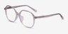 Crepuscule Clear Beige AcetateEyeglass Frames from EyeBuyDirect, Angle View