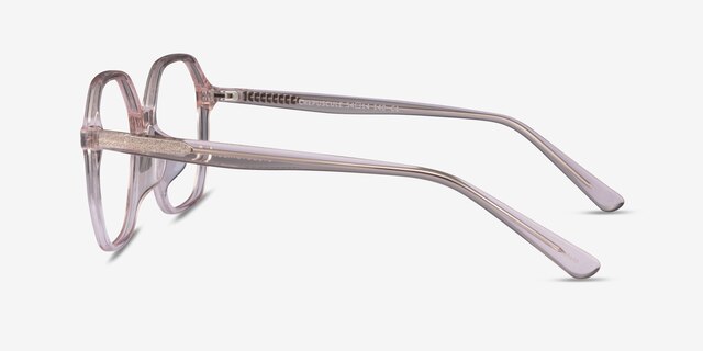 Crepuscule Clear Beige AcetateEyeglass Frames from EyeBuyDirect, Side View