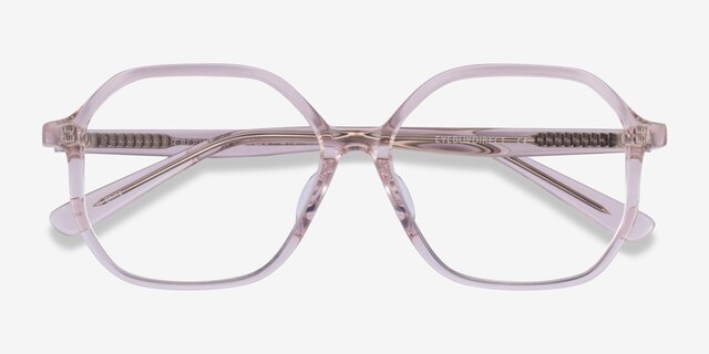 Crepuscule Clear Beige AcetateEyeglass Frames from EyeBuyDirect, Closed View