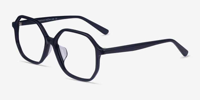 Crepuscule Navy AcetateEyeglass Frames from EyeBuyDirect, Angle View