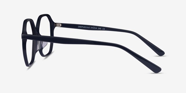 Crepuscule Navy AcetateEyeglass Frames from EyeBuyDirect, Side View