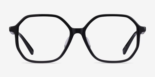 Crepuscule Black AcetateEyeglass Frames from EyeBuyDirect, Front View