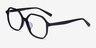 Crepuscule Black AcetateEyeglass Frames from EyeBuyDirect, Angle View