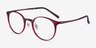 Solace Red PlasticEyeglass Frames from EyeBuyDirect, Angle View