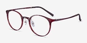 Red Spectacles Small Size Solace Round Red Glasses for Women | Eyebuydirect