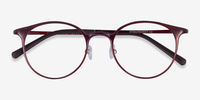 Solace Red PlasticEyeglass Frames from EyeBuyDirect, Closed View