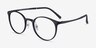 Solace Matte Black PlastiqueMontures de lunettes de vue d'EyeBuyDirect, Vue d'Angle