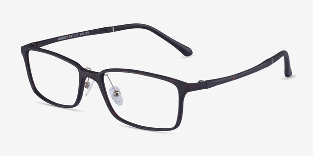 Modest Matte Tortoise PlasticEyeglass Frames from EyeBuyDirect, Angle View