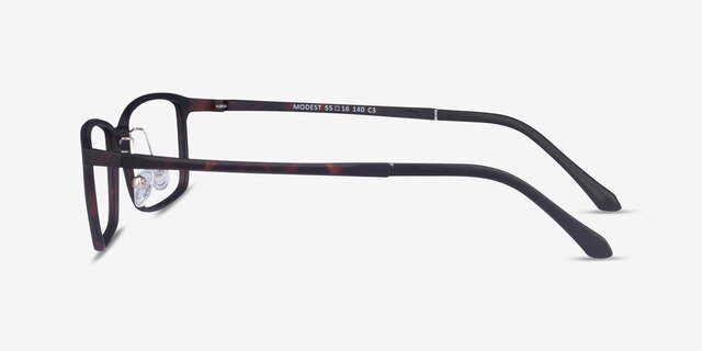 Modest Matte Tortoise PlasticEyeglass Frames from EyeBuyDirect, Side View