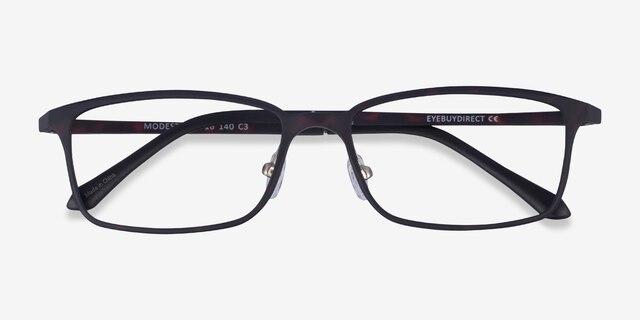 Modest Matte Tortoise PlasticEyeglass Frames from EyeBuyDirect, Closed View