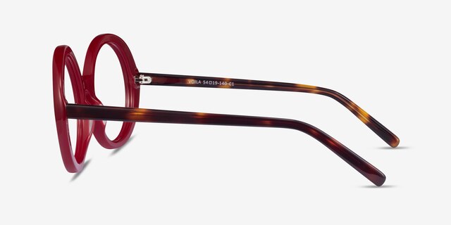 Voila Burgundy Tortoise AcetateEyeglass Frames from EyeBuyDirect, Side View