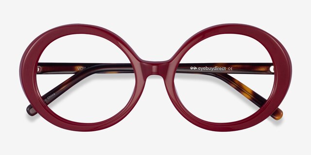 Voila Burgundy Tortoise AcetateEyeglass Frames from EyeBuyDirect, Closed View