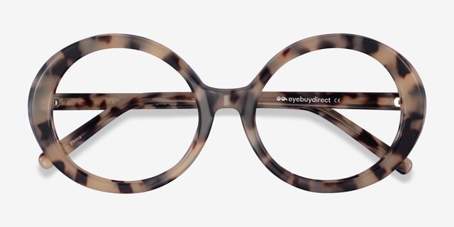 Voila Ivory Tortoise AcetateEyeglass Frames from EyeBuyDirect, Closed View