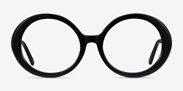 Voila Black AcetateEyeglass Frames from EyeBuyDirect, Front View