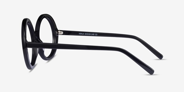 Voila Black AcetateEyeglass Frames from EyeBuyDirect, Side View