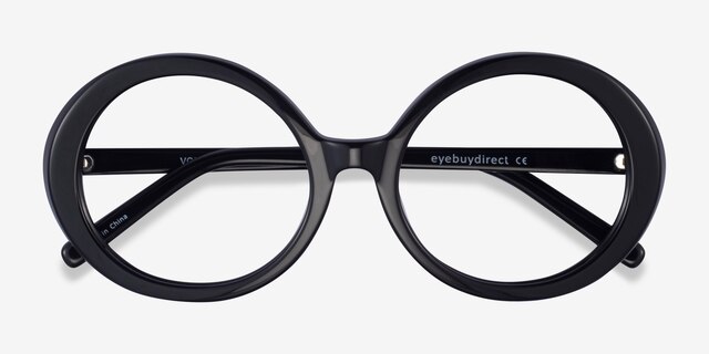 Voila Black AcetateEyeglass Frames from EyeBuyDirect, Closed View