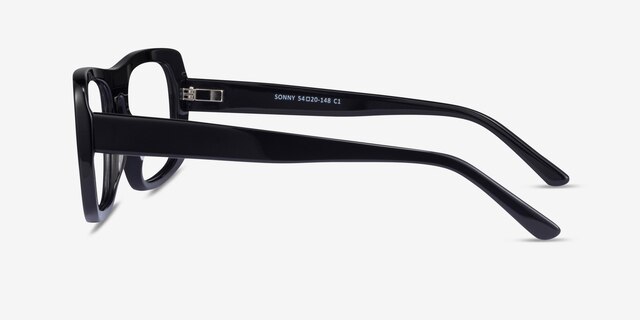 Sonny Black AcetateEyeglass Frames from EyeBuyDirect, Side View