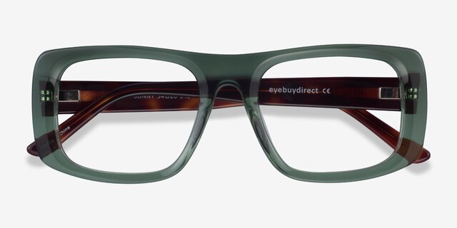 Sonny Clear Green Tortoise AcetateEyeglass Frames from EyeBuyDirect, Closed View