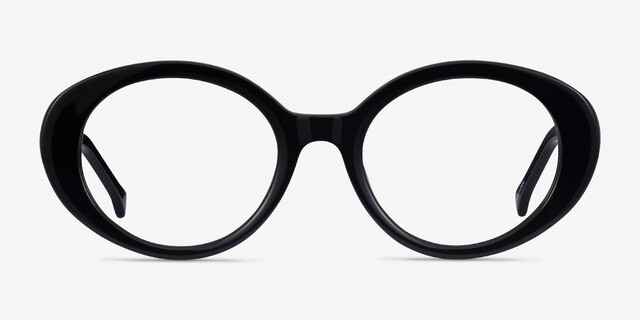 Bree Black AcetateEyeglass Frames from EyeBuyDirect, Front View