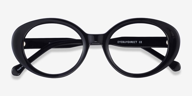 Bree Black AcetateEyeglass Frames from EyeBuyDirect, Closed View