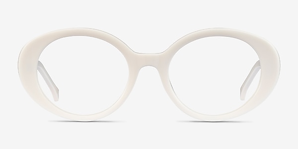 Bree White Acetate Eyeglass Frames