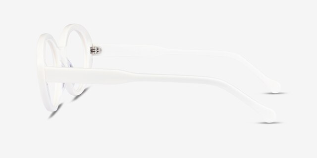 Bree White AcetateEyeglass Frames from EyeBuyDirect, Side View