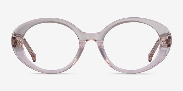 Bree Clear Beige AcetateEyeglass Frames from EyeBuyDirect, Front View