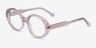 Bree Clear Beige AcetateEyeglass Frames from EyeBuyDirect, Angle View