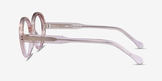Bree Clear Beige AcetateEyeglass Frames from EyeBuyDirect, Side View