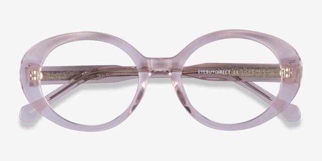 Bree Clear Beige AcetateEyeglass Frames from EyeBuyDirect, Closed View
