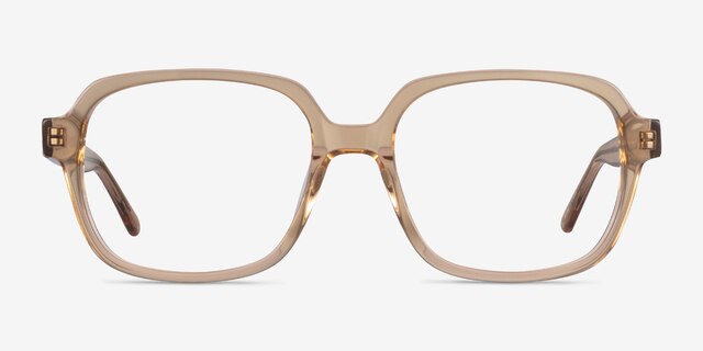 Kurt Clear Brown AcetateEyeglass Frames from EyeBuyDirect, Front View
