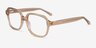 Kurt Clear Brown AcetateEyeglass Frames from EyeBuyDirect, Angle View