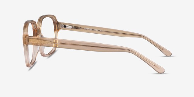 Kurt Clear Brown AcetateEyeglass Frames from EyeBuyDirect, Side View