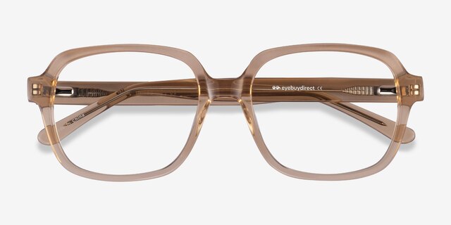 Kurt Clear Brown AcetateEyeglass Frames from EyeBuyDirect, Closed View