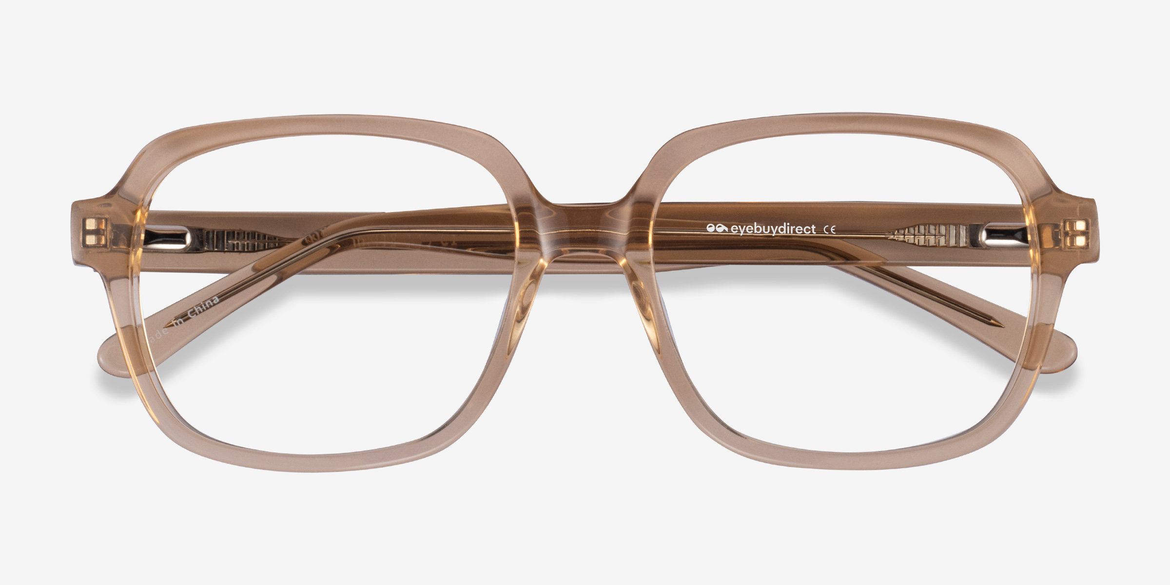 Kurt Square Clear Brown Full Rim Eyeglasses Eyebuydirect 5237