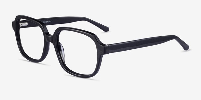 Kurt Black AcetateEyeglass Frames from EyeBuyDirect, Angle View